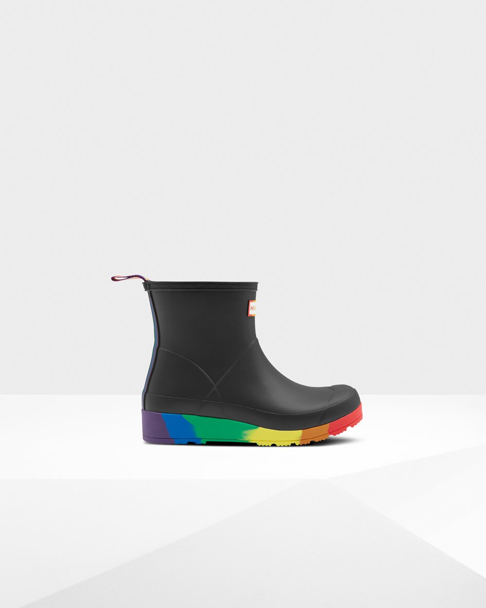 Womens Hunter Original Pride Flatform Rain - Play Boots Black - 3451-HQOIY